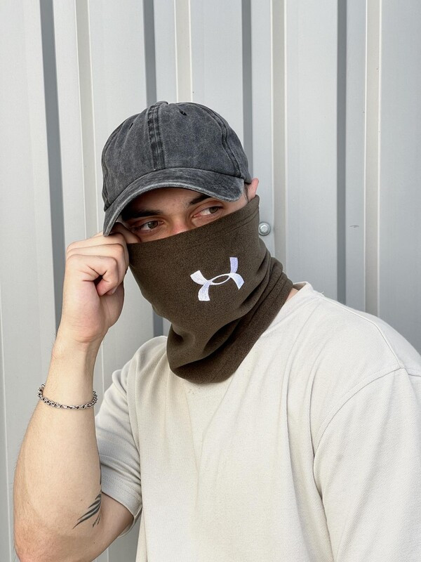 Шарф-снуд всесезонний від бренду Intruder кольору хакі, фото 1