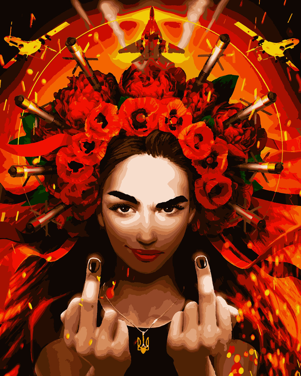 Картина за номерами "Непереможна @katiewatersell_art" 50*60 см