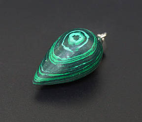 Маятник для біолокації Крапля Малахіт полімерний