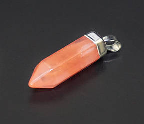 Маятник для біолокації Кристал із пояском Черрі кварц