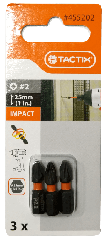 Біта ударна PZ2 25мм (3шт) TC, фото 1