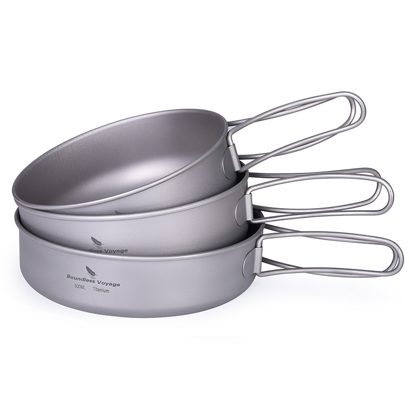 Набір тарілок з титану Boundless Voyage 650мл + 550мл + 500мл, фото 1