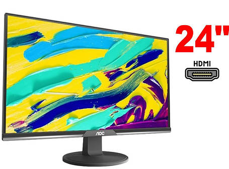 Монитор AOC I240SXH / 24" (1920x1080) IPS / 1x VGA, 1x HDMI, 1x Audio, фото 2
