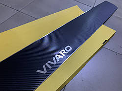 Накладка на бампер Opel VIVARO (2001-2014) (NataNiko Carbon)