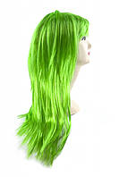 Парик карнавальный с ровными волосами зеленый, 55 см