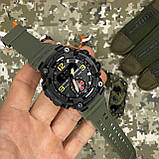 Тактичний багатофункціональний годинник Patriot 003AGUA Army Green Tactic UA, фото 4