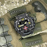 Тактичний багатофункціональний годинник Patriot 003AGUA Army Green Tactic UA, фото 9
