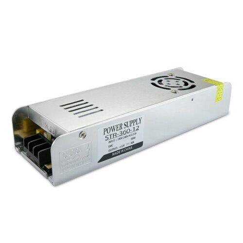 Імпульсний блок живлення OEM STR-360 12 V 360 W 30 A (EMS-фільтр), метал IP20