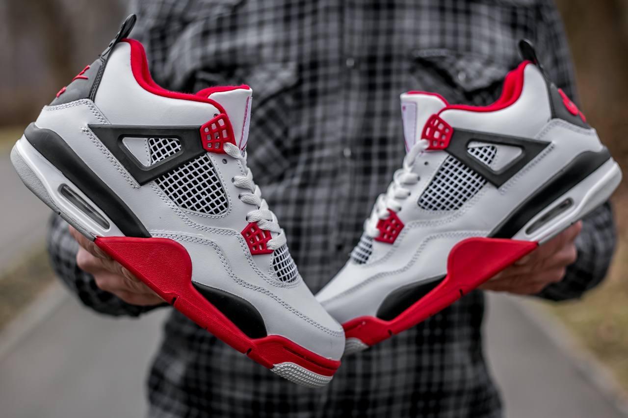 White and red jordans retro cheap