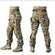 Тактична форма армійська ЗСУ Multicam ripstop мультикам, сорочка убакс, штани спандекс з наколінниками - фото 2 - id-p1711069574
