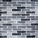 Самоклеюча 3Д панель Сіра катеринославська цегла (342), 700х770х3 мм, фото 2