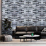 Самоклеюча 3Д панель Сіра катеринославська цегла (342), 700х770х3 мм, фото 4