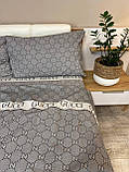 Постільна білизна бязь Дім Гуччі сірий, фото 6