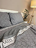 Постільна білизна бязь Дім Гуччі сірий, фото 2