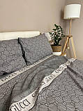 Постільна білизна бязь Дім Гуччі сірий, фото 4