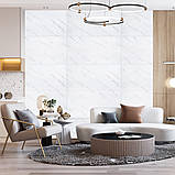Самоклейна 3Д панель Біла плитка мармур (364), 4 мм, фото 3