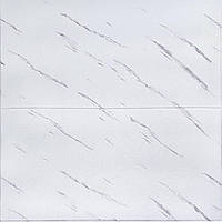 Оригінальна самоклеюча 3Д панель Біла плитка мармур (364), 4 мм