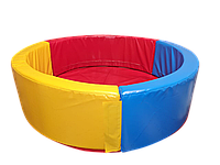 Детский игровой сухой бассейн круг 150х150х40см ПВХ для дома детских комнат и садов. Сухой бассейн круг