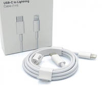 Кабель для блоку живлення APPLE USB-C to Lightning 1 метр, кабель для айфона 11/12/13/14 для швидкої зарядки