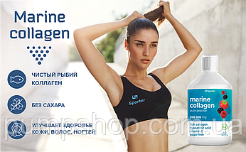 Морський колаген рідкий Sporter Marine Collagen peptide 200,000 мг 500 мл ( смак ягоди ), фото 2