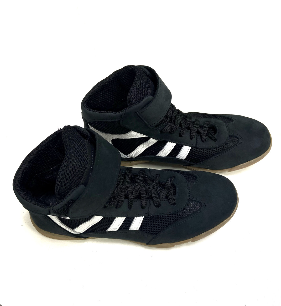 Боксерки короткие, обувь для бокса KROK SP 12.1, 42 размер, черные с белым - фото 3 - id-p1668133868
