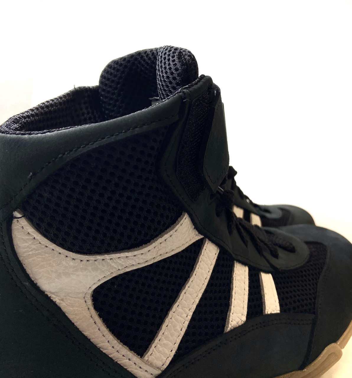 Боксерки короткие, обувь для бокса KROK SP 12.1, 42 размер, черные с белым - фото 7 - id-p1668133868