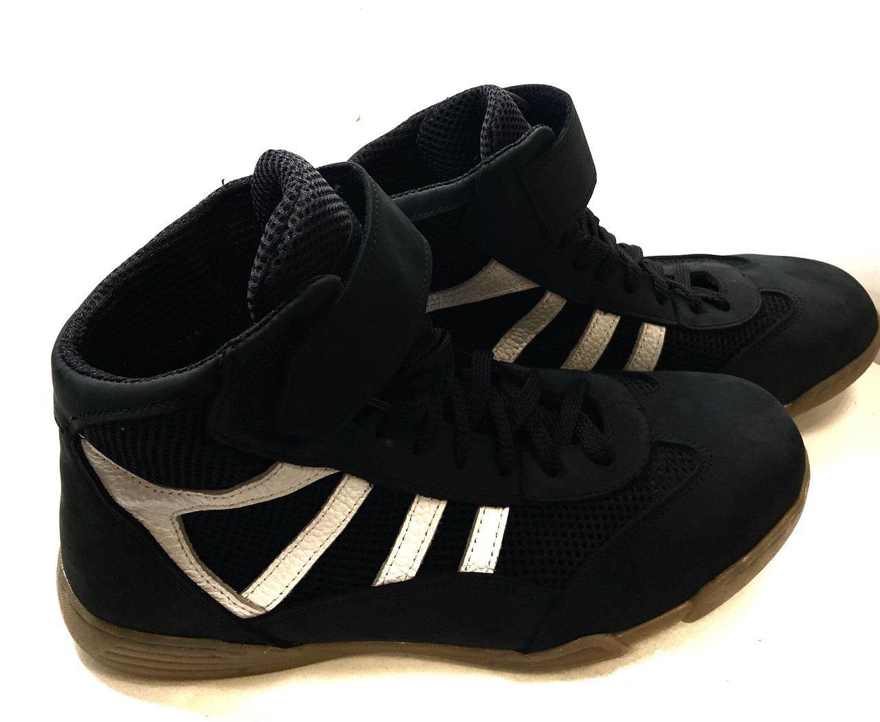 Боксерки короткие, обувь для бокса KROK SP 12.1, 43 размер, черные с белым - фото 5 - id-p1668134186