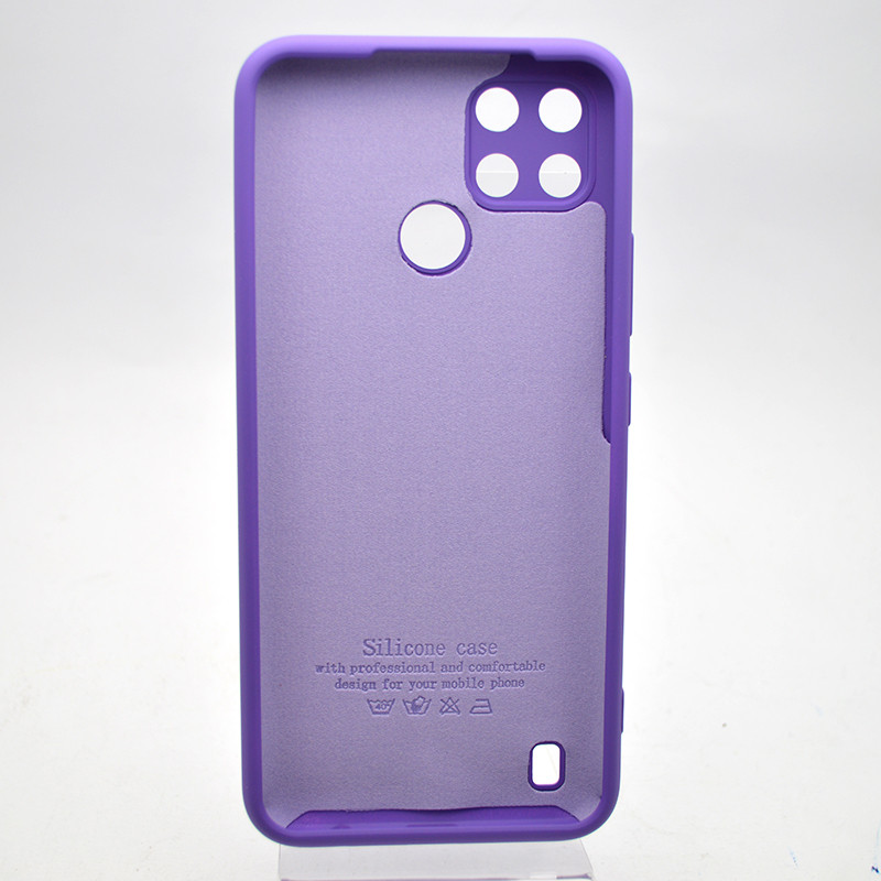 Чохол накладка Silicon Case Full Camera для Realme C21Y/C25Y Lilac/Ліловий, фото 4