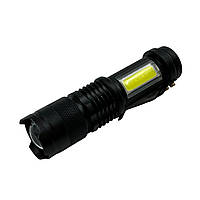 Фонарь ручной Police BL-525 XPE+COB (ЗУ USB-Micro, встроенный аккумулятор, zoom, 3р) 9,2см