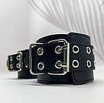 Окови на ноги БДСМ Wo-sex Ankle Cuffs поножи. Чорні, фото 7