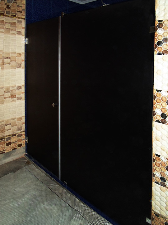Перегородка для душу 1500х2000 мм з матованого графіта, фото 1