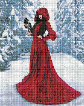 Алмазна вишивка Зимова красуня ©Chervona_vorona_photography 40 х 50 (AMO7253, На підрамнику)