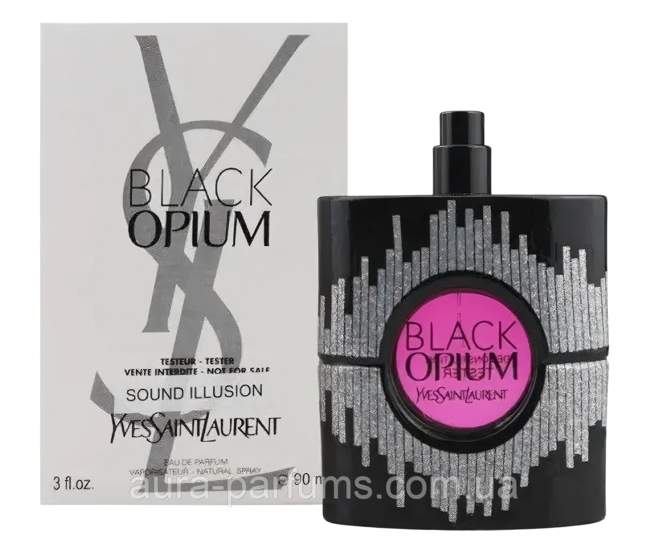 Жіночі парфуми Yves Saint Laurent Black Opium Sound Illusion (Ів Сен Лоран Блек Опіум Саунд Ілюжн) 90 ml/мл Тестер