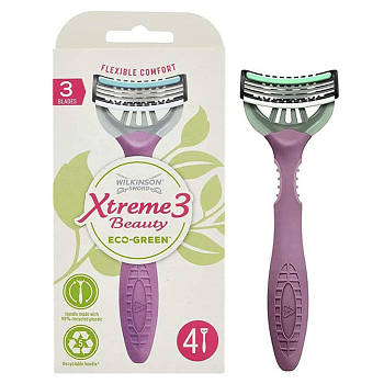 Станок для гоління Wilkinson Xtreme3 Beauty Eco Green 4 шт