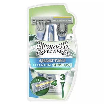 Станок для гоління Wilkinson Quattro Titanium Sensitive 3 шт