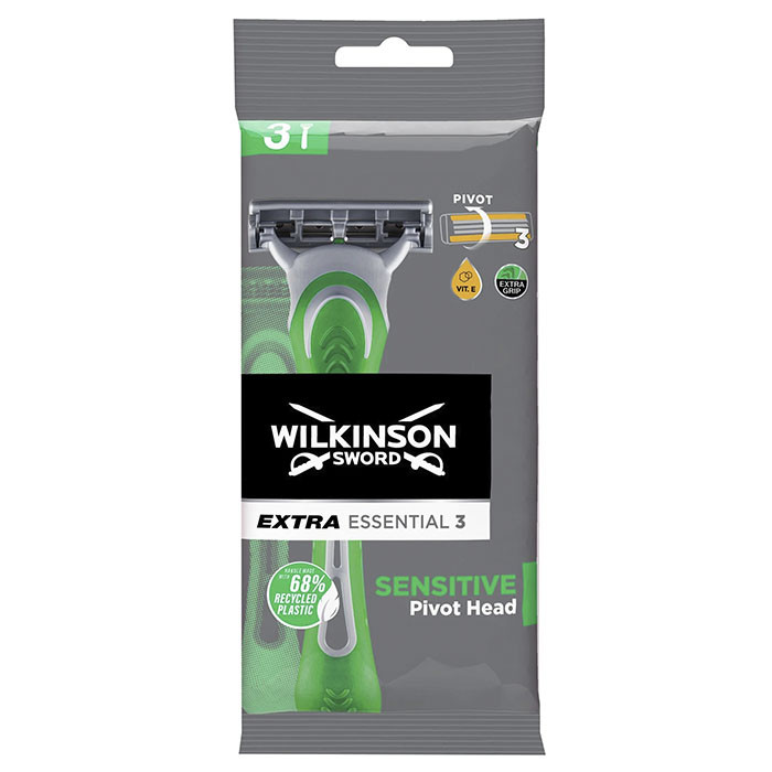 Станок для гоління Wilkinson Extra3 Essential Sensitive 3 шт, фото 1