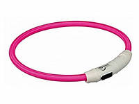 Ошейники Трикси Ошейник светящийся с USB XS-S 35см/7мм розовый