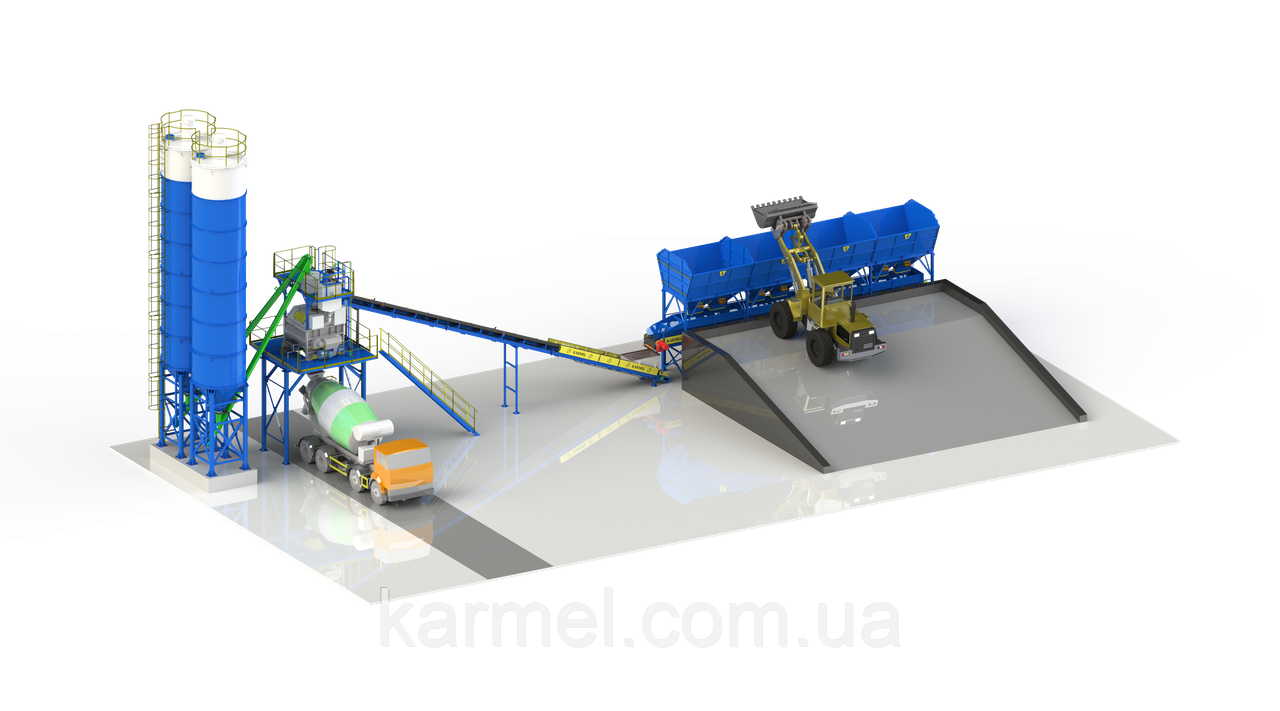 Бетоносмесительная установка KARMEL 200К2 PREMIUM TWN (200 м.куб./час.) - фото 2 - id-p1694826936