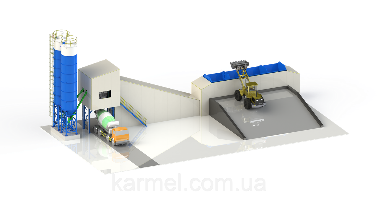 Бетонозмішувальна установка KARMEL 120K PREMIUM TWN (120 м.куб./год.)