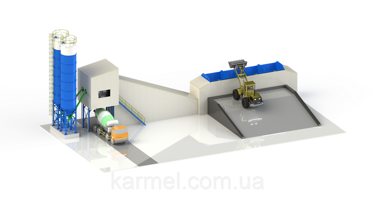 Бетоносмесительная установка KARMEL 120K PREMIUM TWN (120 м.куб./час.) - фото 1 - id-p1694766404