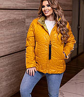 Шикарная женская куртка на подкладке, ткань "Плащевка+Синтепон 100 " 52, 56, 58, 62 размер 52