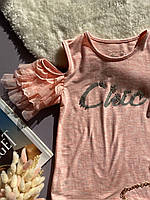 Нарядная футболка блузка с рюшами Розовая 11312 Breeze, Розовый, Девочка, Лето, 134 см