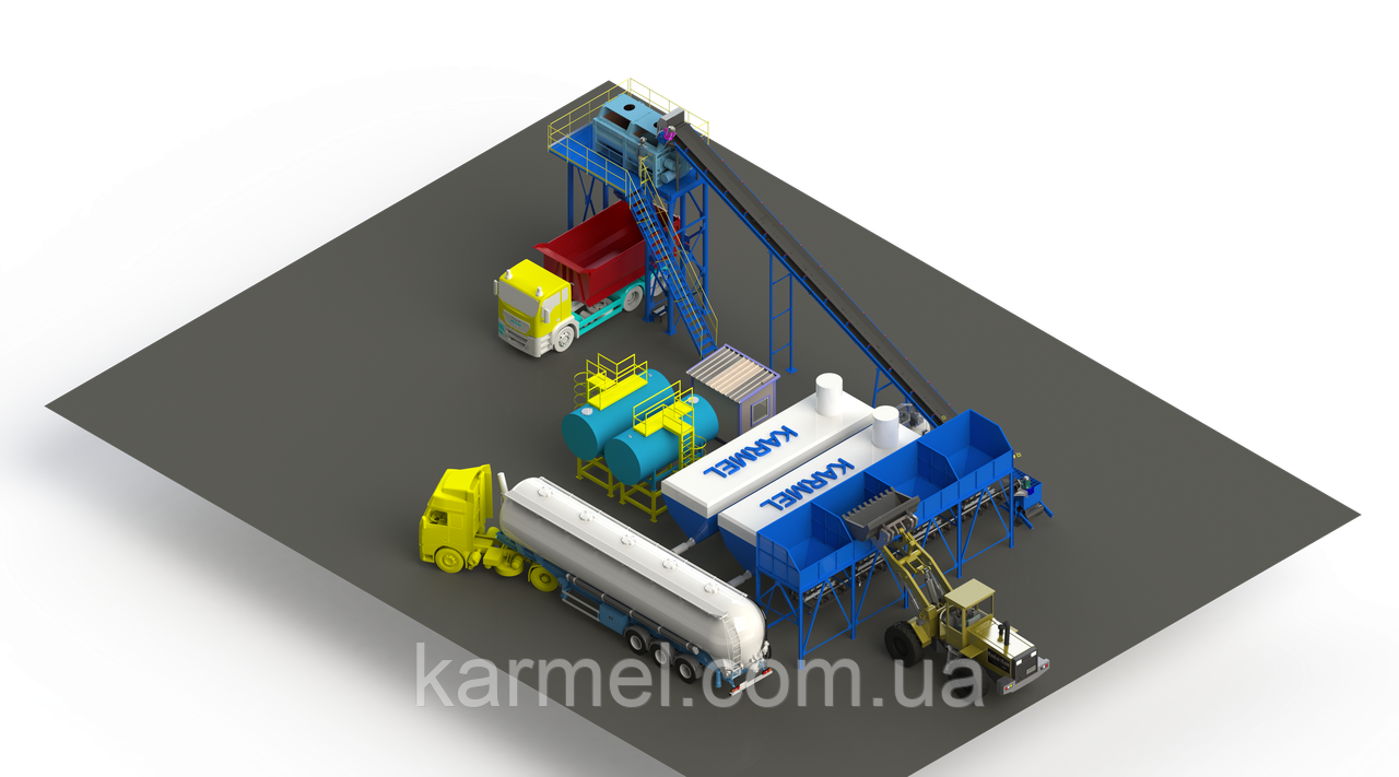 Грунтозмішувальна установка KARMEL ГУ-500 (500 тон/год)