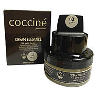 Поживний крем для взуття + губка Coccine CREAM ELEGANCE 50мл Білий
