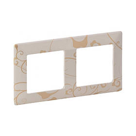 Рамка Legrand Valena Life ампір слонова кістка 2-кратна 754112