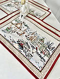 Серветка-підкладка Новорічна під тарілку, гобеленова Limaso, фото 5