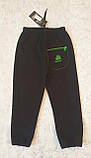 Спортивні штани на байці для хлопчиків 86,92,98,104 зросту Чорні, фото 2