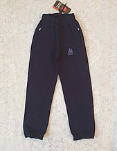 Спортивні штани теплі на байці для хлопчиків 116,122,128,134,140 зросту Сині