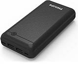 Зовнішній акумулятор, Power bank PHILIPS 20000 mAh (DLP1720CB), фото 3