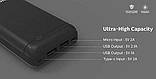 Зовнішній акумулятор, Power bank PHILIPS 20000 mAh (DLP1720CB), фото 4